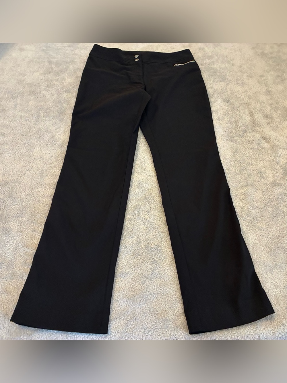 Anne Klein Black Straight Leg Dress Pants Size 4